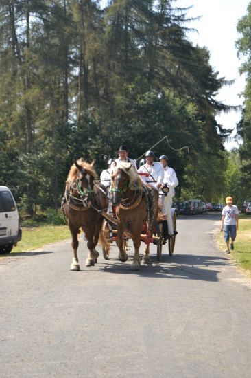 Ukázka koňské stříkačky na sjezdu rodáku 2013